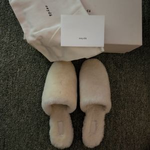 Aeyde shearling slippers